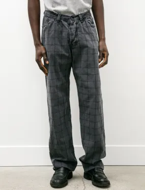 122 Pleat Back Trousers Herdwick Check Logwood