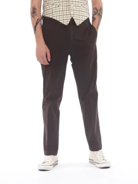 1990s brown causal pants in stretchy cotton