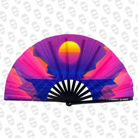 80s Holographic Sunset UV Fan