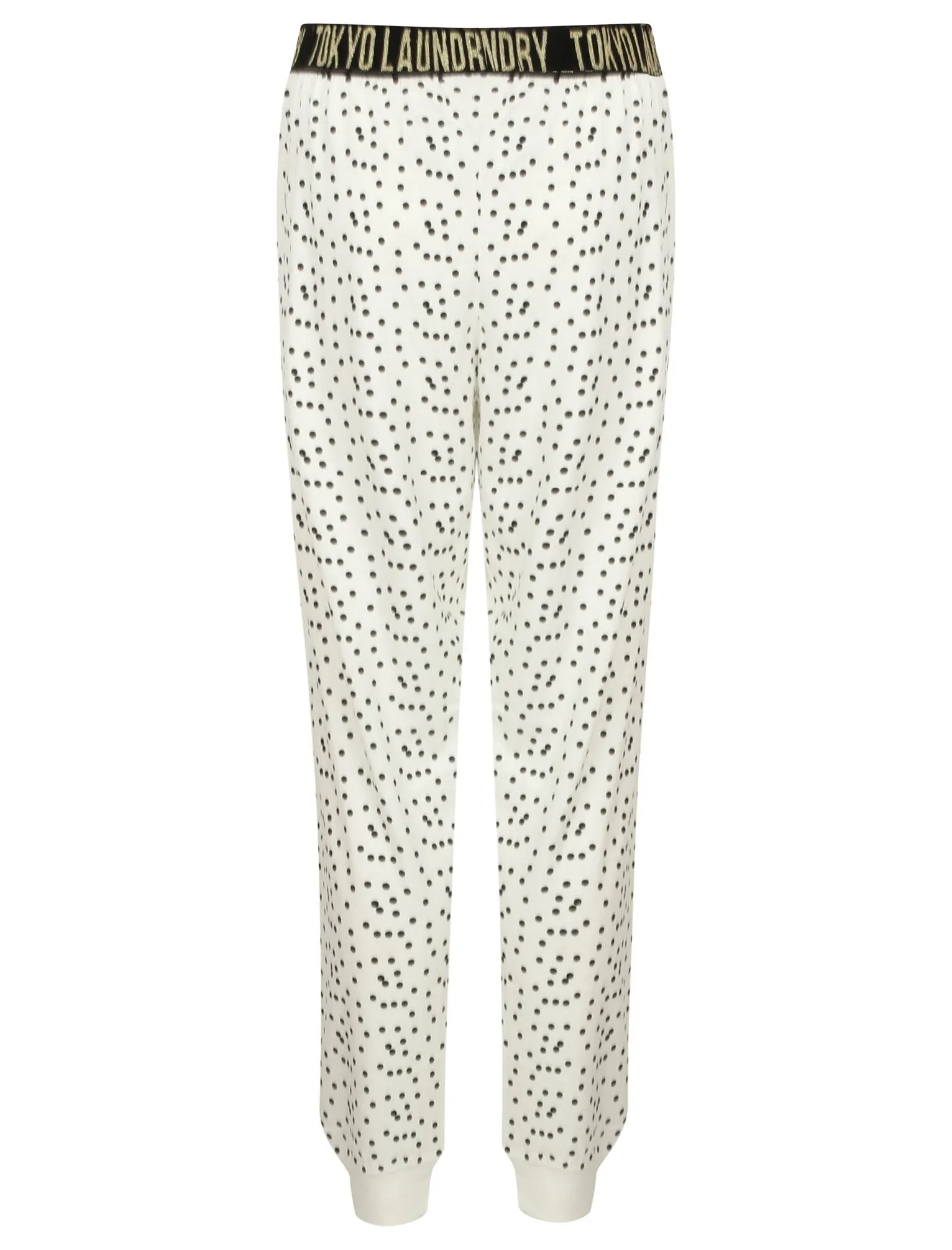 Alice Spot Print Cotton Lounge Pants in Ivory - Tokyo Laundry