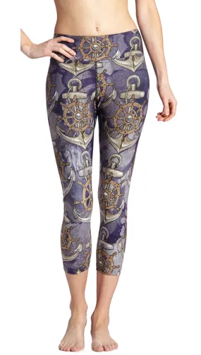 Anchors - Triathlon Capri Leggings - CUSTOM ORDER