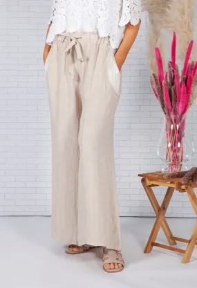 Beige Linen trousers