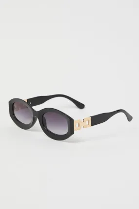 Black Animal Print Fashion Sunglasses