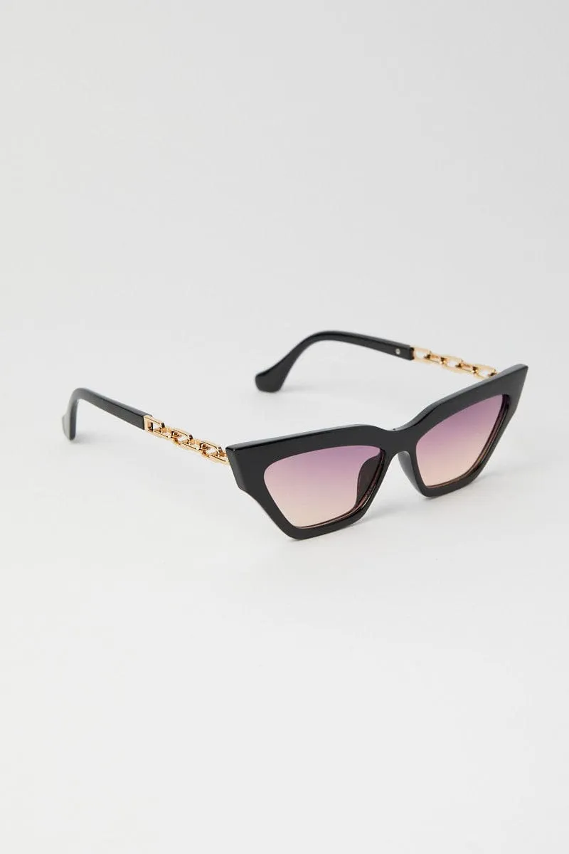 Black Cat Eye Fashion Sunglasses