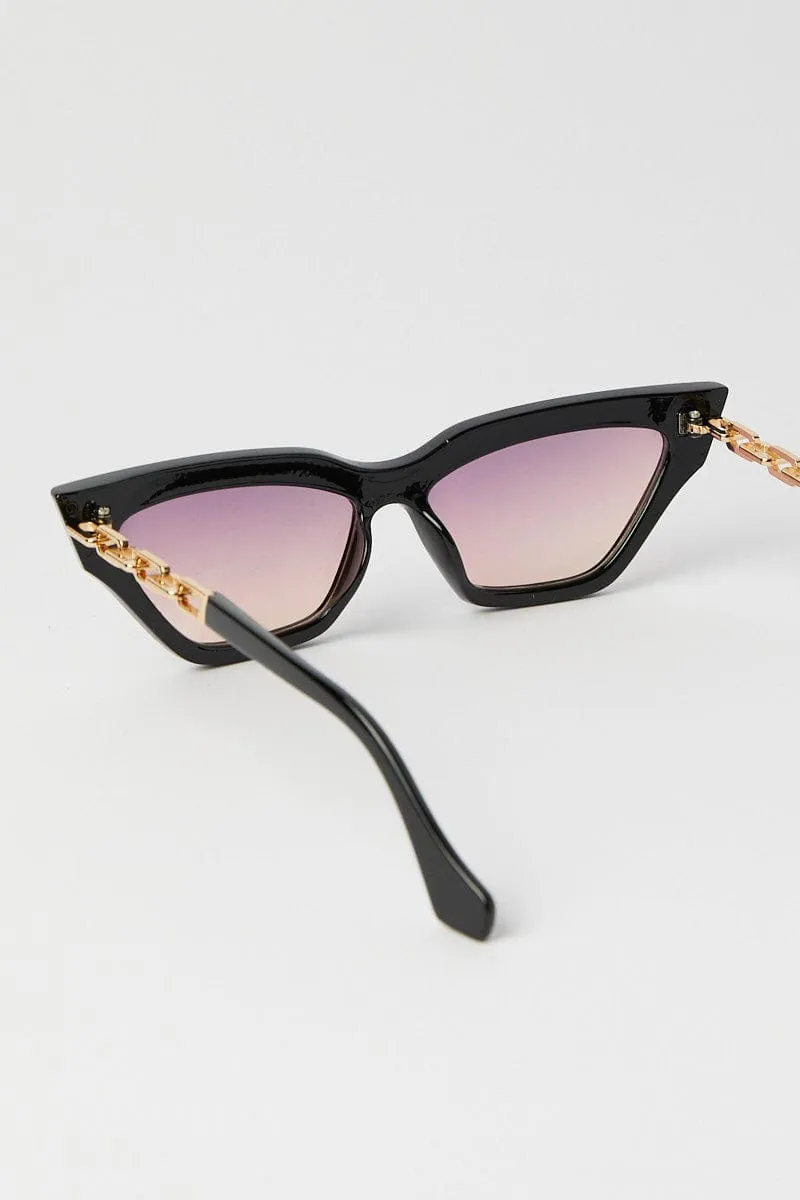 Black Cat Eye Fashion Sunglasses