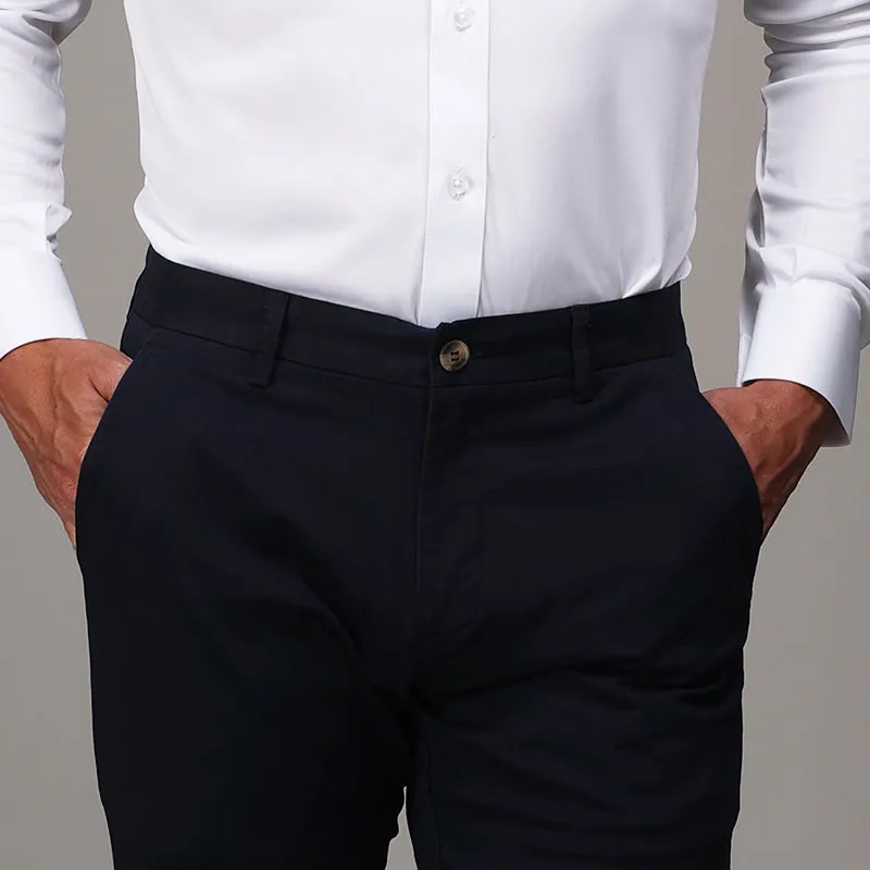 CEO Chino Classic Pocket Cotton Stretch Pants Navy