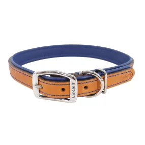 Circle T Layered Fashion Leather Dog Collar, Small