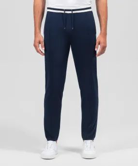 Cotton Silk Tennis Pants: Navy