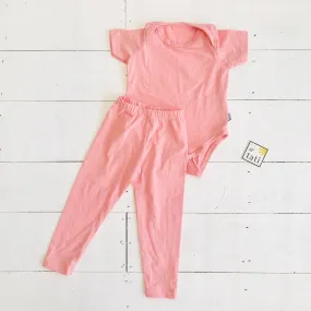 Cotton Stretch Onesie & Leggings Set - Pink