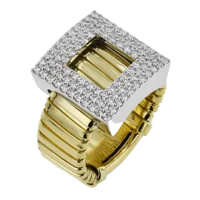 Fashion Ring In 18k Gold With Diamonds