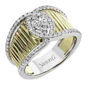 Fashion Ring in 18k Gold with Diamonds