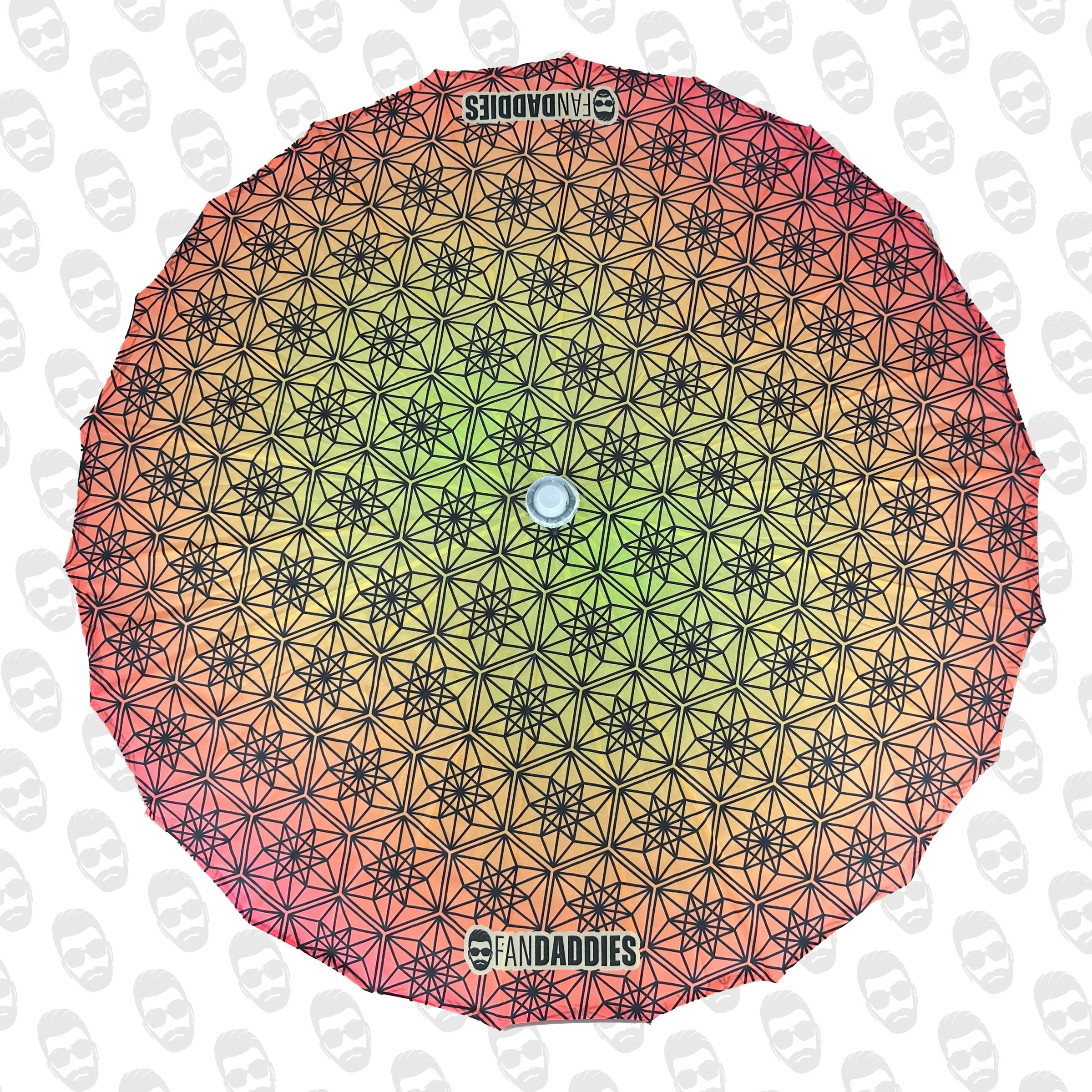 Geometric Sunset UV Parasol