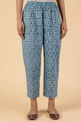 Green Paisley Block Print Trousers