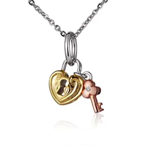 Heart & Key Charm Pendant