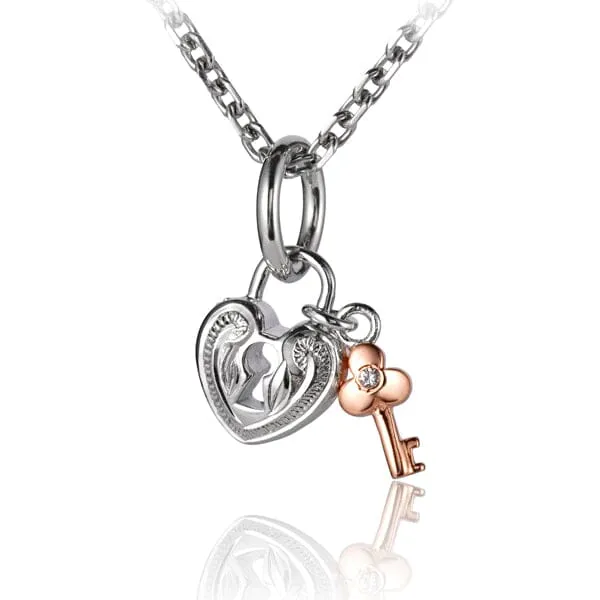 Heart & Key Charm Pendant