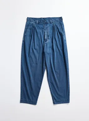 Indigo Dye Cotton Nylon Enzyme Bleach Washed Pants