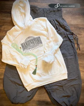 Manifesting Love & Abundance   Gray Cotton Magic Pants   Crystal, Sweatshirt Bundle!