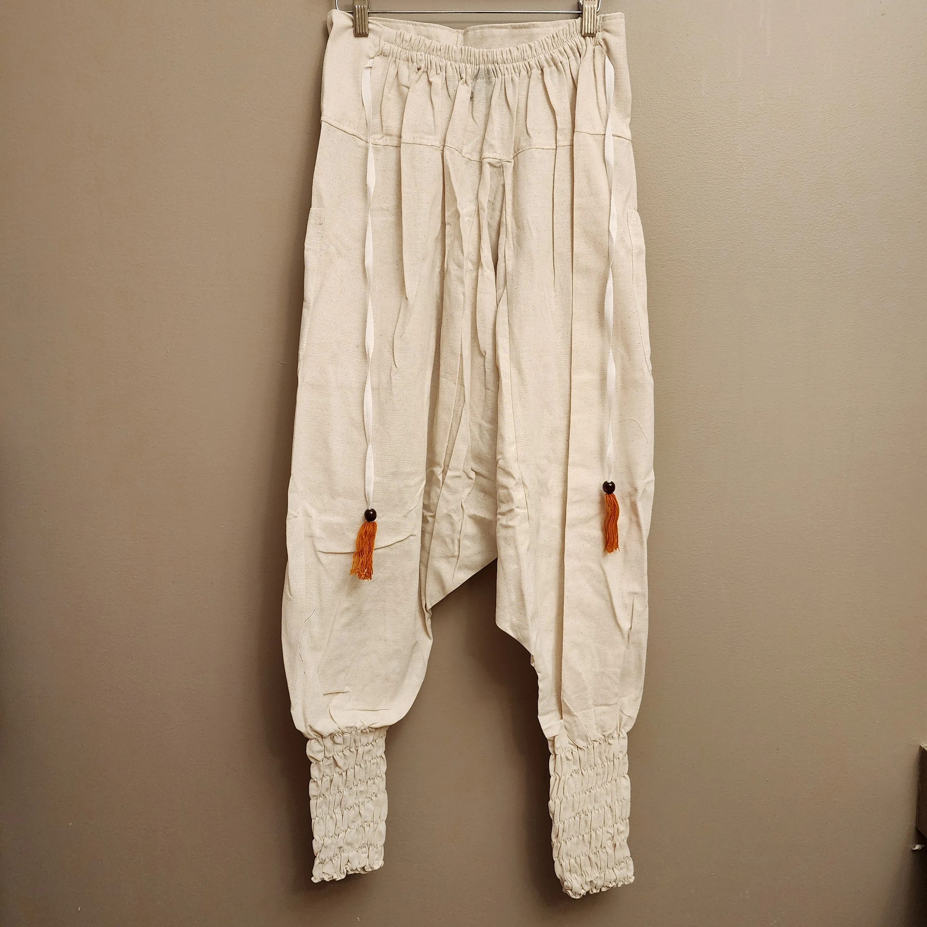 Natural Raw Cotton Long Ninja Pants