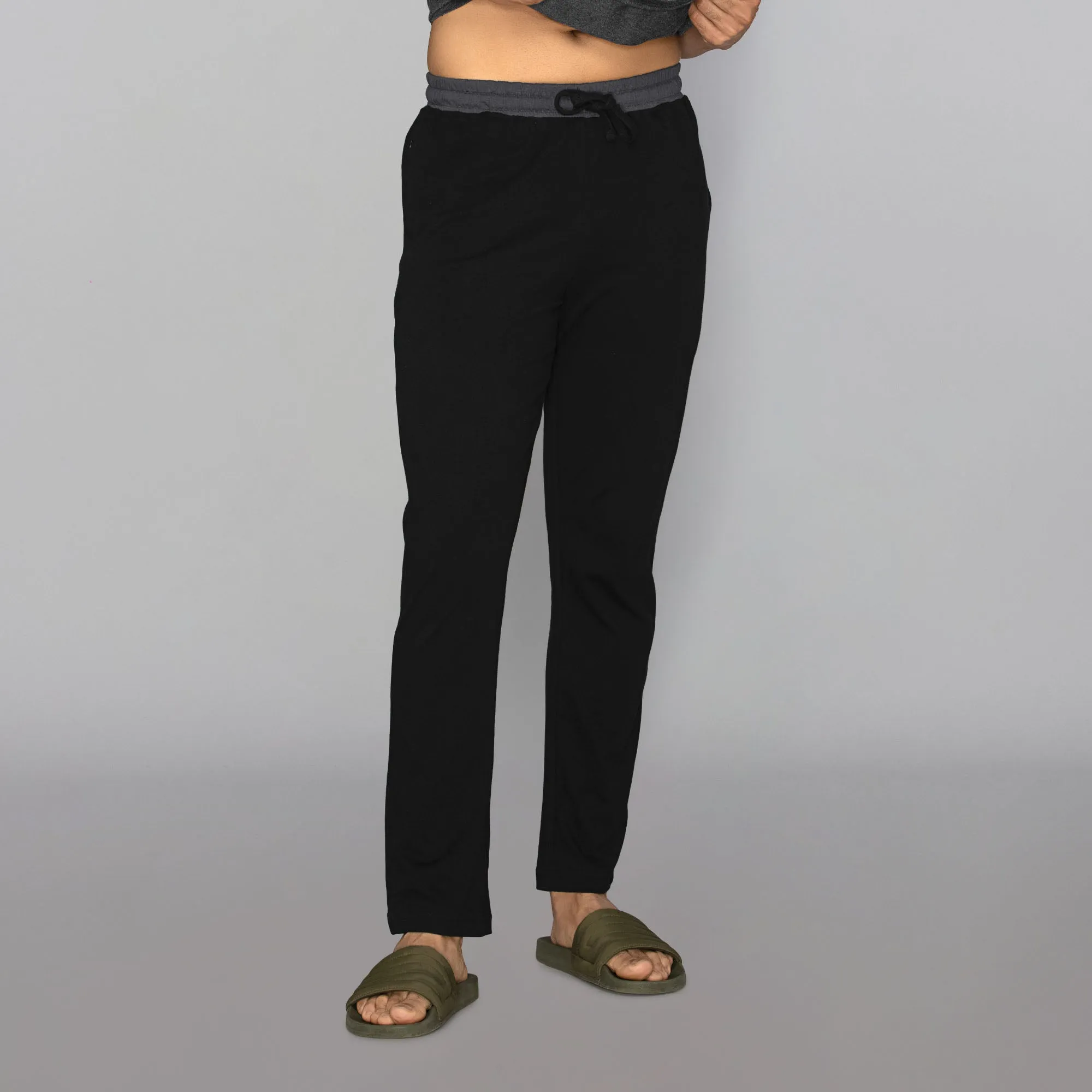 Nova Cotton Rich Track Pants Pitch Black