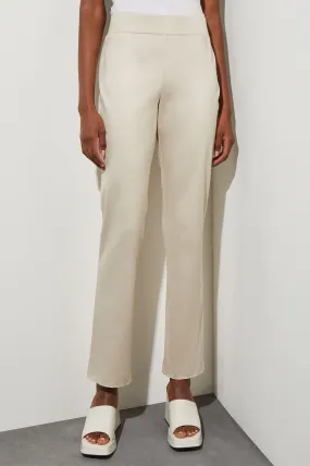 Stretch Cotton Tencel Straight-Leg Pants