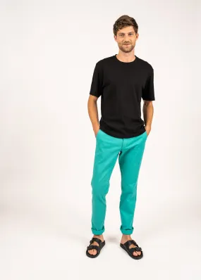 Voile Eté chino pants - in stretch cotton twill (ABSINTHE)