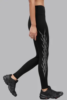 V_SCULPT® GRAPHIC MOTIF LEGGINGS - Black