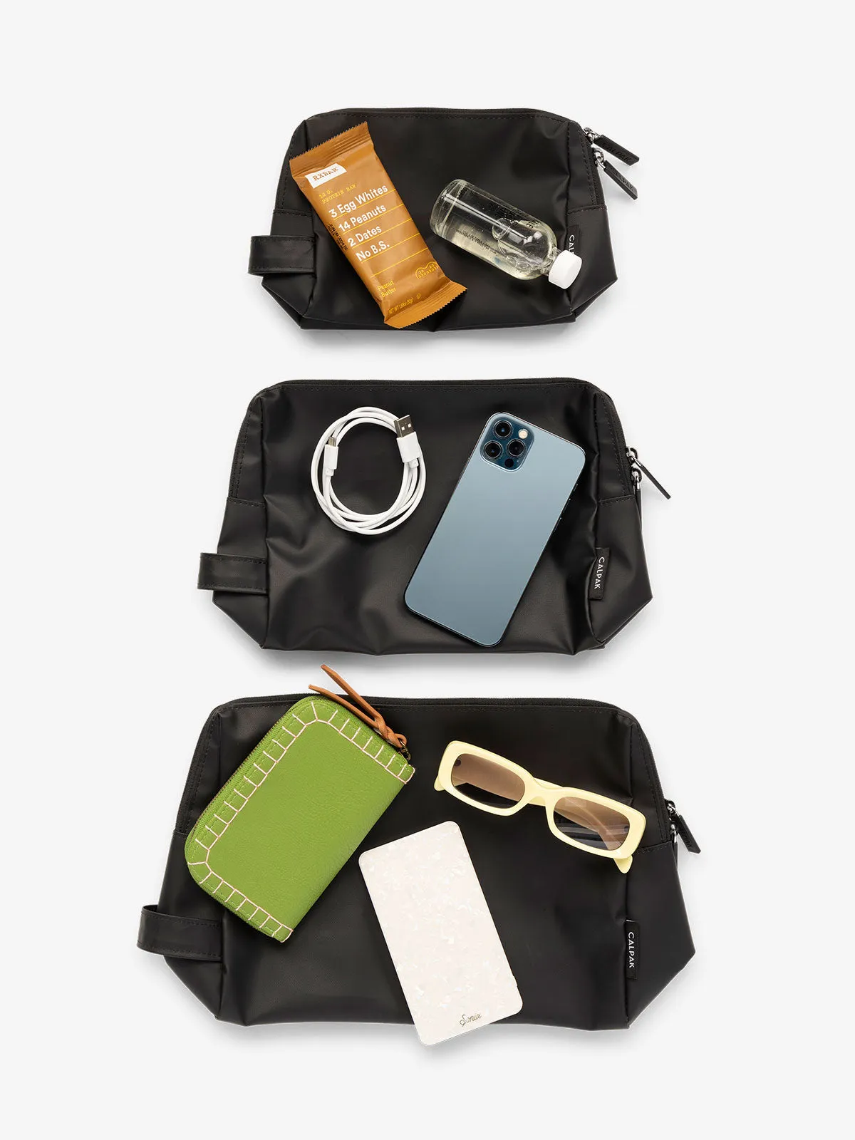 Water Resistant Zippered Pouch Set (3 Pieces)