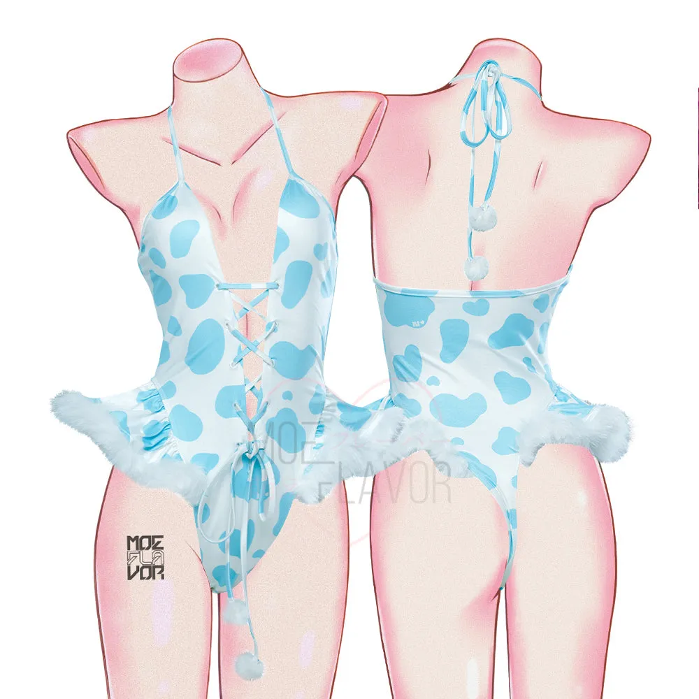 Winter Plush Cow Bodysuit