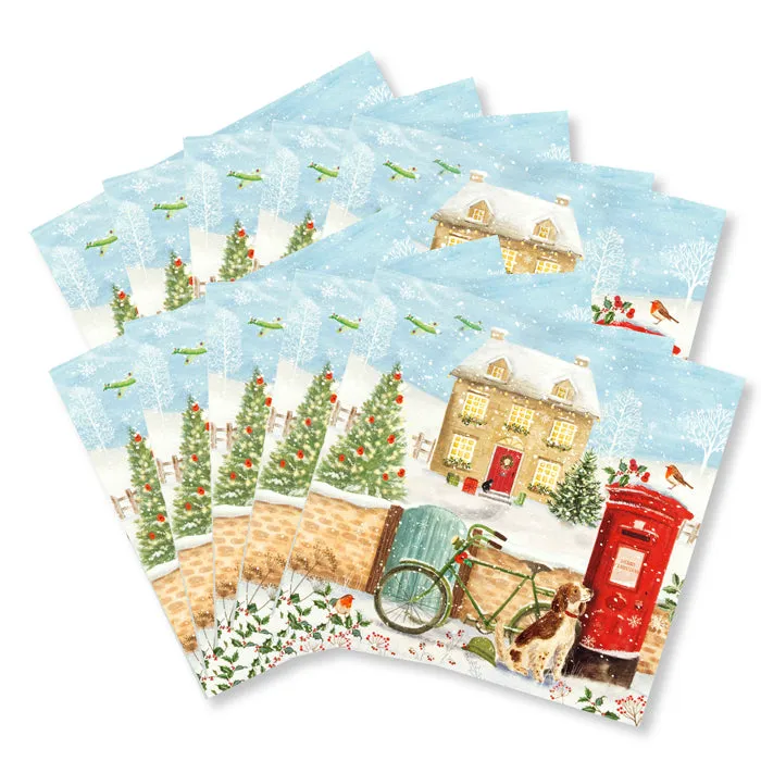 Winter Village Christmas Cards - Pack of 10