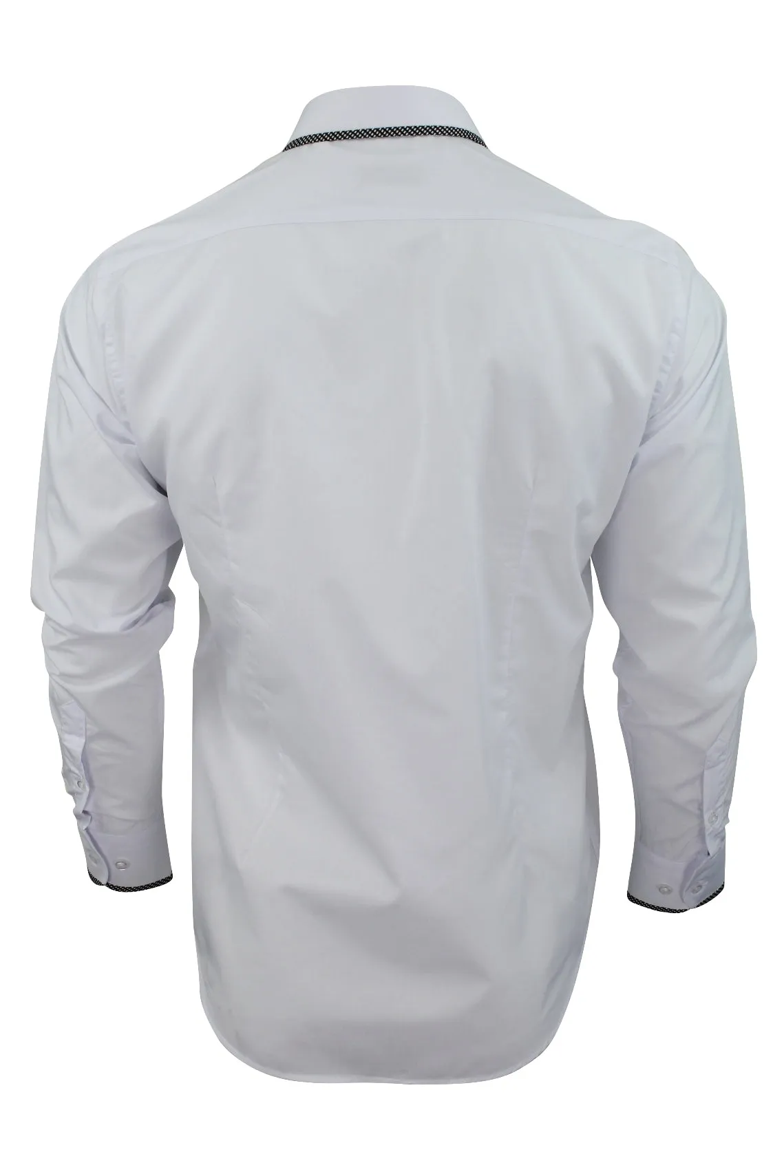 Xact Mens Fashion Shirt With Collar & Cuff Trim