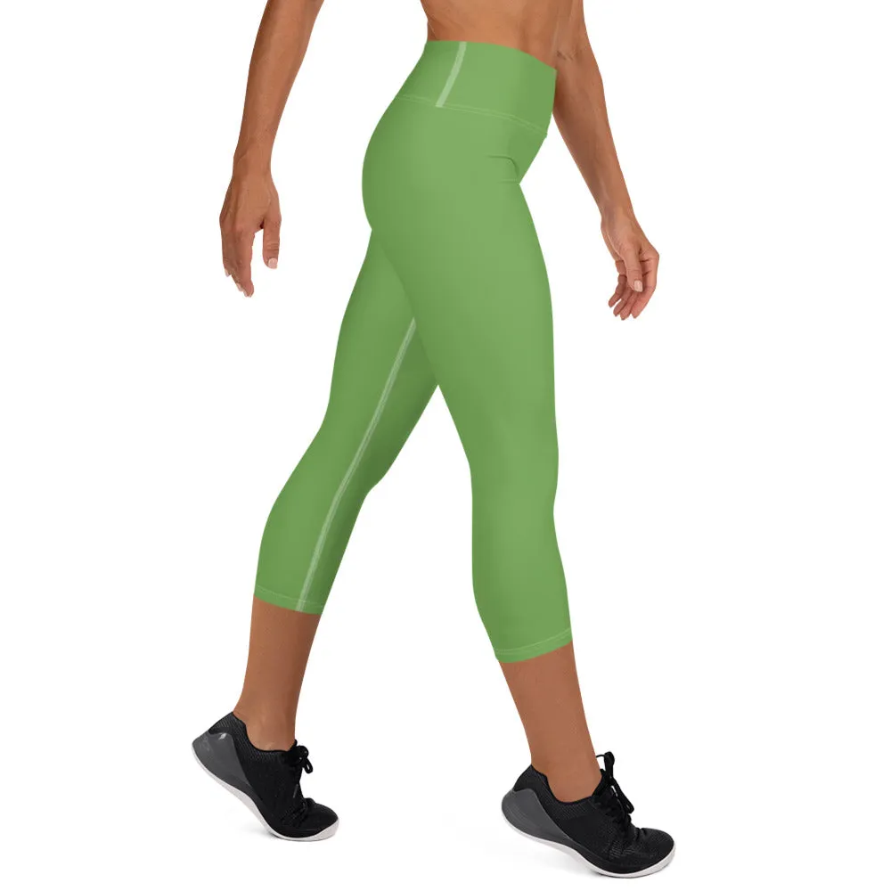 Yoga Capri Leggings Green Apple