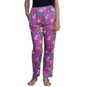 Zoe Floral Printed Pure Cotton Pajama Pants with Pockets